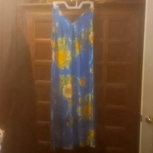 Blue flowered dress